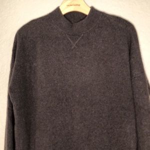 Cashmere Brown Mock Neck Sweater Tunic